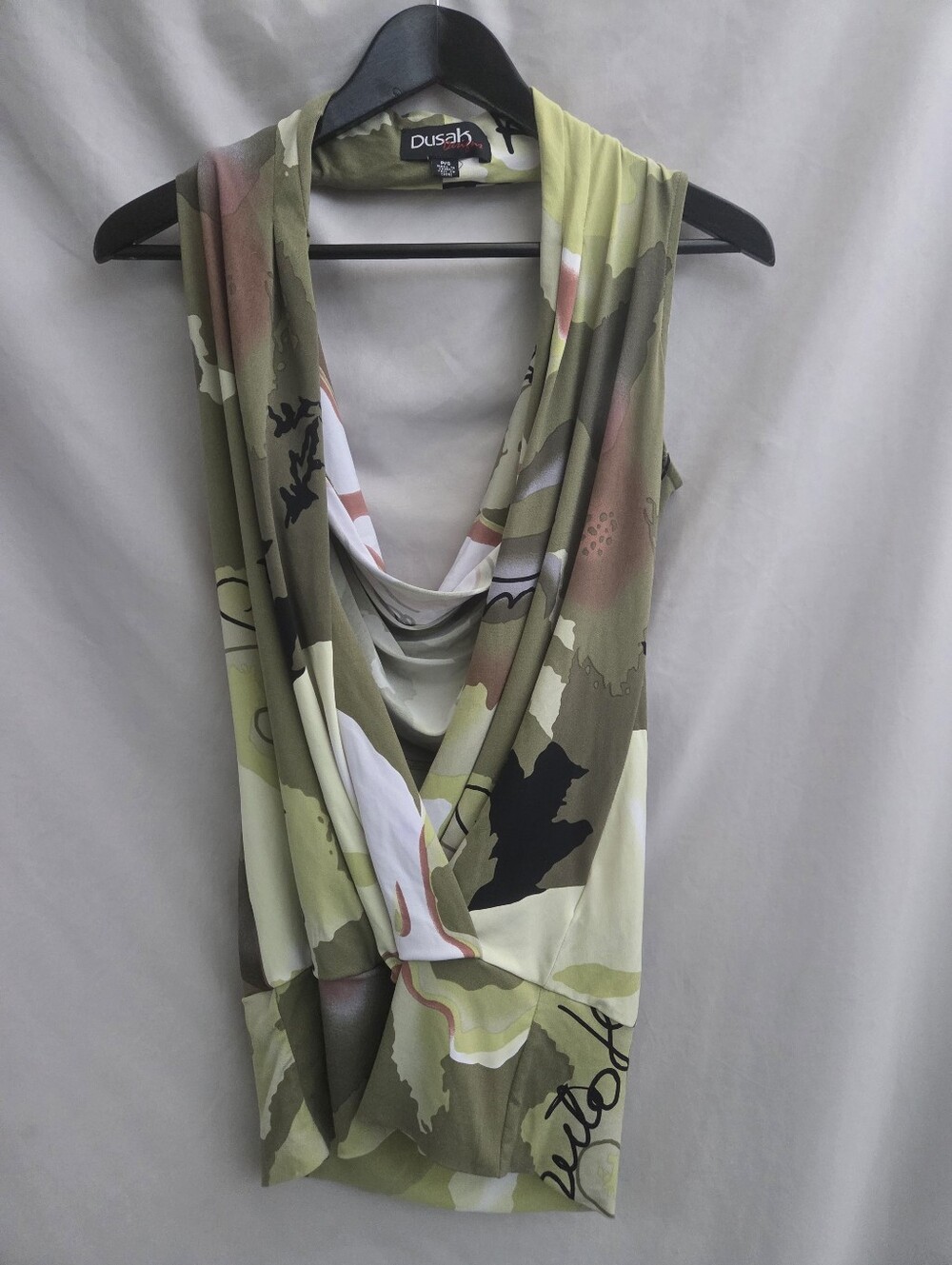 Dusak Designs Cowl Neck Sleeveless Top